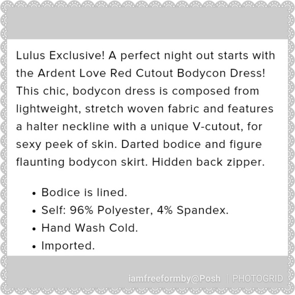 Lulu's "Ardent Red" Bodycon - Picture 6 of 7